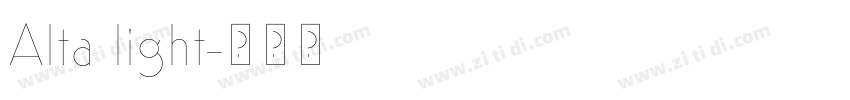 Alta light字体转换